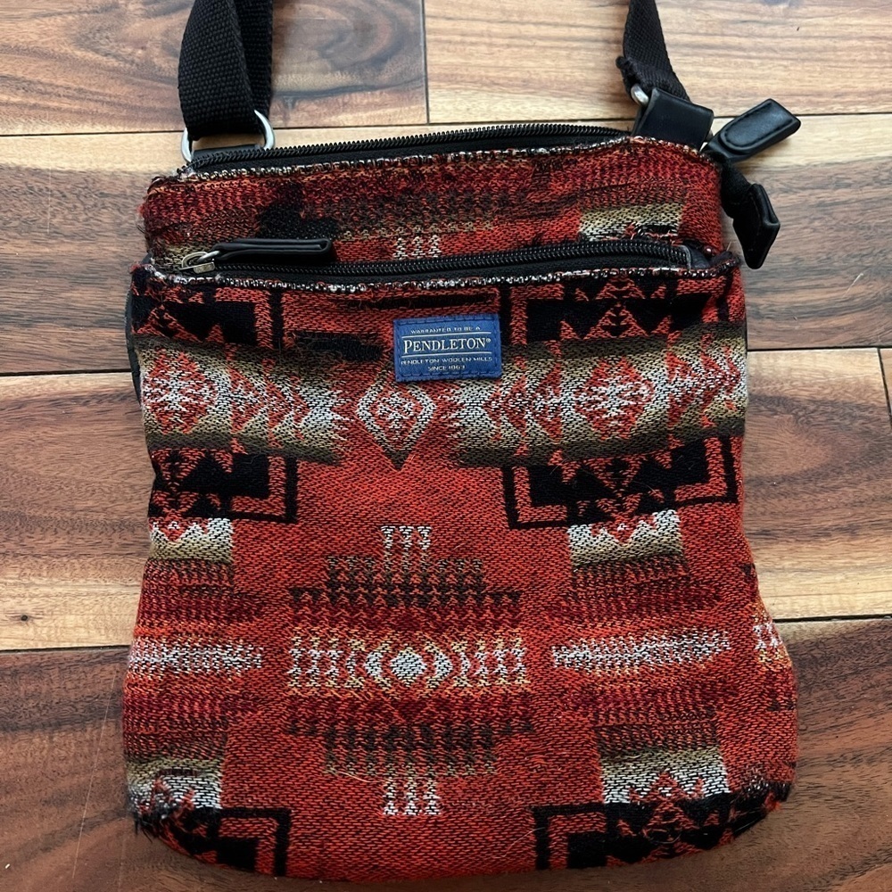 Pendleton Wool Crossbody Purse Adjustable Western… - image 5